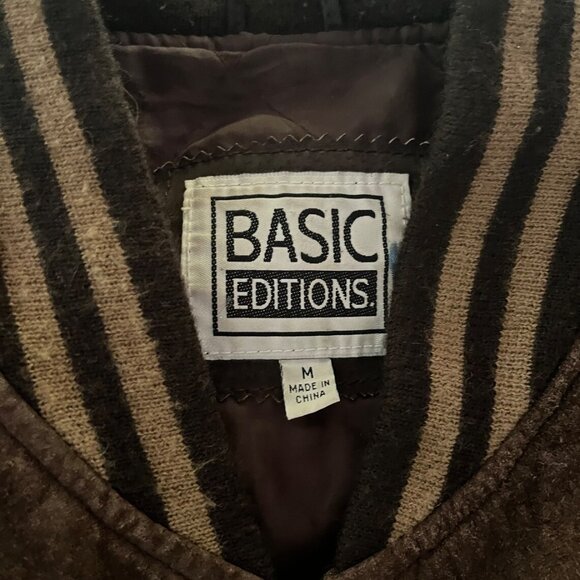 Vintage Basic Editions Suede Bomber Jacket - Picture 3 of 10